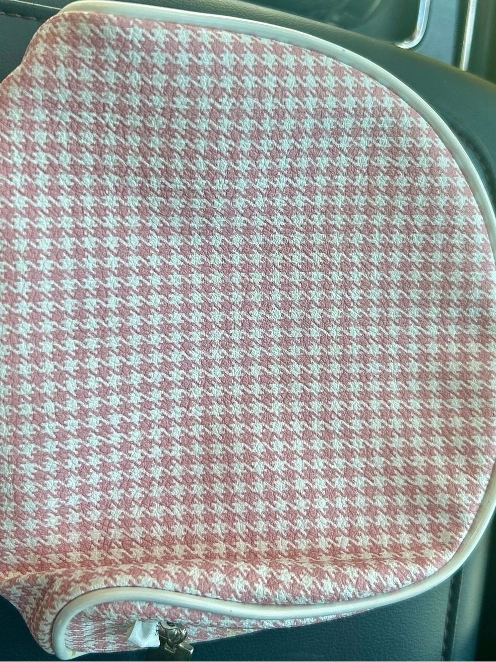 Dior Beauty Pink and White Houndstooth Cosmetic Pouch Gift with Purchase EUC